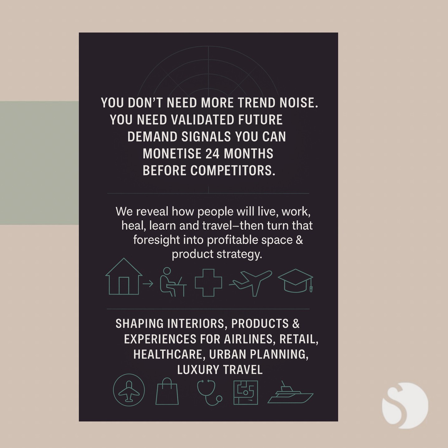 Our typical client journey starts with senior commercial decision-makers—CMOs, Commercial Directors, MDs, Design Directors. People driven by and responsible for getting revenue growth, that competitive edge, and strategic differentiation.
Board-relevant future strategy for Revenue & Product, risk-free Bets.
That's what we do. 
If that's what you want, let's chat 
#innovation #management #futureofwork